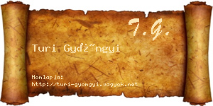 Turi Gyöngyi névjegykártya